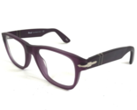 Persol Gafas Monturas 3051-V 9002 Mate Violeta Cuadrado Completo Borde 5... - $92.86