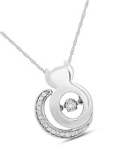 Sterling Silver 1/10 Cttw Natural White Round Cat - £346.73 GBP
