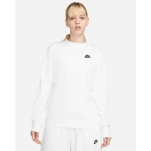 Nike Sportswear Club Fleece Women&#39;s Crew Neck Sweatshirt White DQ5473-100 Sz 2XL - £46.21 GBP