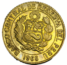 Peru 10 Centavos, 1966 Unc~1st Year Ever Minted~Free Shipping - £4.22 GBP