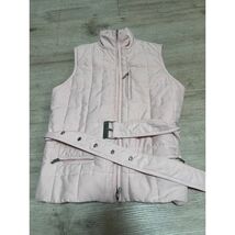 Lauren Ralph Lauren Quilted Belted Vest Pink Sleeveless Zip Front Pocket... - $26.26