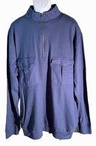 RUSTIC RIDGE Men&#39;s Long Sleeve 1/4 Down Pull-Over Sweater Shirt Blue 2XL... - $19.79