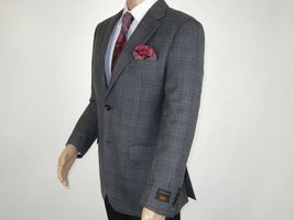 Mens sport Coat APOLLO KING English Plaid 100% Wool super 150's C17 Gray New image 5