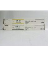 2 New Genuine Canon iR Advance C3325,C3330,C3525 YK Toner GPR-53 (No Cya... - $128.00