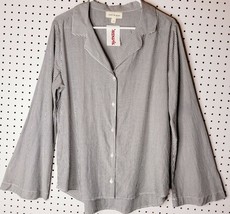 Anthropologie CLOTH &amp; STONE Stripe Rayon Long Sleeve Blouse Size Medium - $38.61