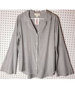 Anthropologie CLOTH &amp; STONE Stripe Rayon Long Sleeve Blouse Size Medium - £30.20 GBP