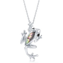Sterling Silver Abalone Frog Pendant - £76.25 GBP