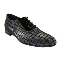 Men's GENIO Suede Croc Red Leather Sole Shoes Turkey 120371142 Metallic Silver image 2