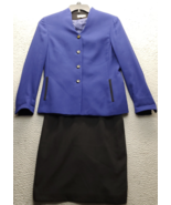 Kasper A.S.L. 2 Piece Suit Blazer &amp; Skirt Women&#39;s Petite 8 Multi Single ... - $735.04 MXN