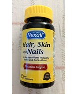 Rexall Hair Skin & Nails Biotin Vitamin D Biotin Collagen Zinc Antioxidant 60CT - $9.00