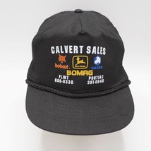 Snapback Trucker Farmer Hat Cap Calvert Sales Flint Michigan John Deere Bobcat - £18.47 GBP