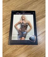 NEW Leg Avenue Oval Net Seamless Halter Dress Strappy Open Back Lingerie... - $14.85