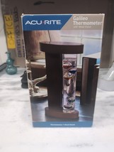 Acu Rite Galileo Thermometer Wood Stand 7.5&quot; Glass Bulb, Floating Bulb, NIB - £31.16 GBP