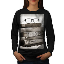 Wellcoda Old Collection Books Womens Sweatshirt, Retro Casual Pullover Jumper - £22.74 GBP+