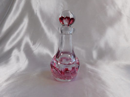 Pink and White Art Glass Perfume Bottle # 23523 - £28.70 GBP
