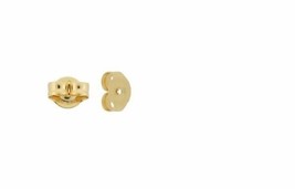 18K Gold Yellow Small Size 4 Mm Friction Push Back Earring ( 1 Pcs Or 2 Pcs ) - £7.00 GBP