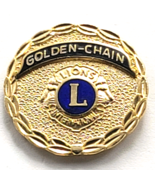 Lions International Golden Chain Award Pin Blue Gold Tone Membership Rec... - €11,15 EUR