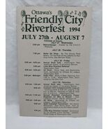 1994 Ottawa Illinois Friendly City Riverfest Schedule Of Events  - €18,70 EUR