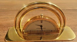 Howard Miller Model No. 645-348 Goldtone Metal Modern Style Table Clock (NEW) - £15.54 GBP