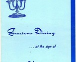 Yesteryear Gracious Dining Menu Kankakee Illinois Frank Lloyd Wright 1950&#39;s - £98.81 GBP