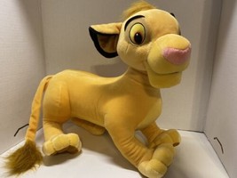 Disney The Lion King Jumbo Simba Plush Stuffed Animal 20&quot; x 15&quot; With Tags 2002 - £25.88 GBP