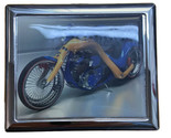 Cigarette Case Motorcycle Colored Cover Latched Metal NEW - $8.39