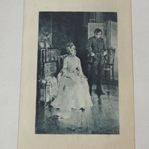 Antique Photo Etching On Silk Middlemarch Dr. Lydgate &amp; Rosamond by W.L. Taylor - $103.94