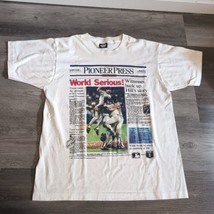 Screen Stars Best 1991 Minnesota Twins Pioneer Press World Serious! T Shirt Mens - £45.67 GBP