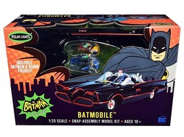 Skill 2 Snap Model Kit 1966 Batmobile with Batman and Robin Figurines &quot;Batman&quot; - £38.36 GBP
