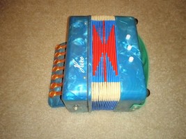 Vintage Hero Teal Swirl Child Size Accordian Accordion Squeezebox Music ... - £35.88 GBP