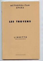 Les Troyens Metropolitan Opera Libretto Hector Berlioz - $17.82