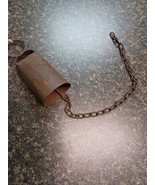Vtg Antique 4&quot; Dinner Bell Farm Cow Bell Rustic Primitive Chain Support ... - $470.22 MXN
