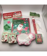 Holiday Time Christmas Party Goodie Gift Bag Pen Puzzle Game Tablet Cards Tattoo - $19.99