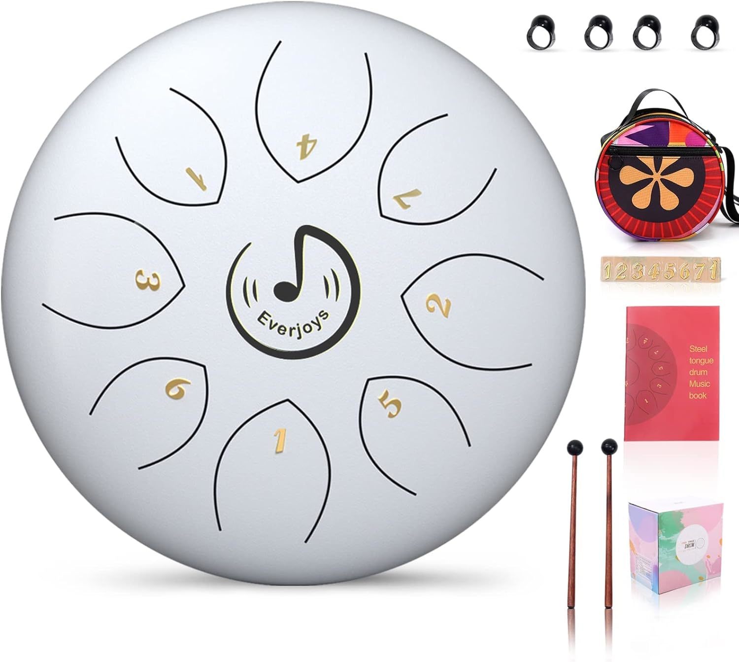 Primary image for Steel Tongue Drum, 8 Notes 6 Inches C-Key Handpan Drum Percussion Instrument