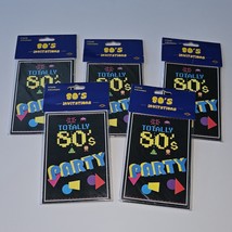 NEW 5 Packs Totally 80s Party Invitations Lot (8 Cards/Envelopes Per Pk) Reunion - £23.69 GBP