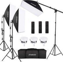 Andoer Softbox Photography Lighting Kit Professional Studio Equipment with - £145.41 GBP