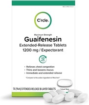 C&#39;rcle Guaifenesin 1200mg 56 Tablets - Guaifenesin Tablets for Chest Con... - £20.58 GBP