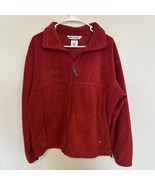 Columbia Jacket Large Mens Red Fleece Full Zip Up Long Sleeve Mock Neck ... - $29.51 CAD
