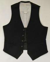 H&amp;M X Maison Martin Margiela Men&#39;s Wool Vest Waistcoat Black Button Up 34R EU44 - £72.67 GBP