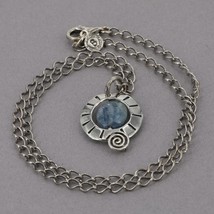 B Israel Handcrafted Sterling Silver Spiral Kyanite Bead Pendant Necklace - $27.95