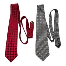 2 VTG Trump Ties – Signature Collection Red Checker &amp; Trump Arrow Black ... - $26.00