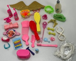 Lot Of Vintage Barbie Phones Brushes Weights Accessories - $14.01