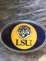 New LSU Tigers Belt Buckle Silver Louisiana State NCAA  Nice - $10.88