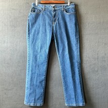 LL Bean Blue Denim Jeans Classic Fit Straight Leg - Women&#39;s Size 14 Petite - $38.77 CAD