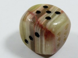 Hand carved genuine Onyx stone table game Dice cube 3/4&quot; - £19.83 GBP