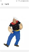 Mens Adult Deluxe Popeye The Sailor Man Muscle Arms Costume NEW Hallowee... - £31.86 GBP