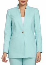 Nwt Chaus Blue Cotton Career Long Blazer Jacket Size 8 $99 - £46.14 GBP