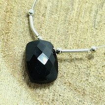 Black Onyx Faceted Square Beads Briolette Natural Loose Gemstone Making Jewelry - £2.71 GBP