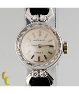 Women&#39;s Vintage 18k White Gold Movado Turler Watch W/Diamonds - €690,72 EUR