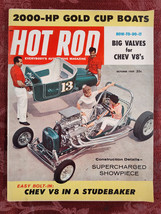 RARE HOT ROD Magazine October 1959 Gold Cup Boats Chev V-8 in a Studebaker - £17.06 GBP
